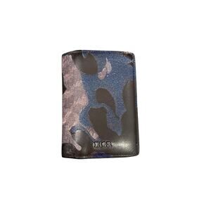 Dior x Peter Doig Bi-fold Card HolderBrown Camouflage
